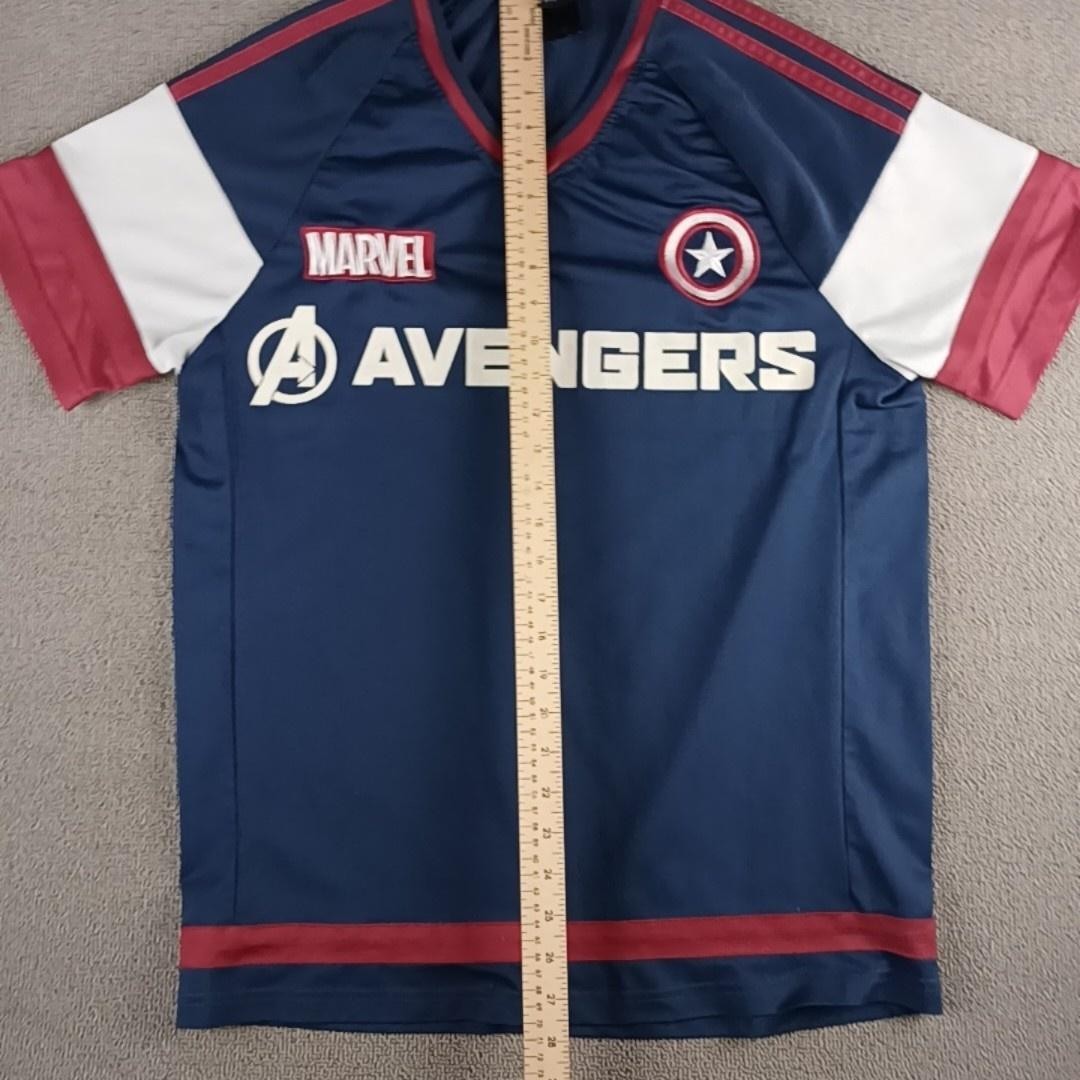 Marvel Avengers Shirt Large Blue Rogers 41 Jersey Captain America Raglan Fff