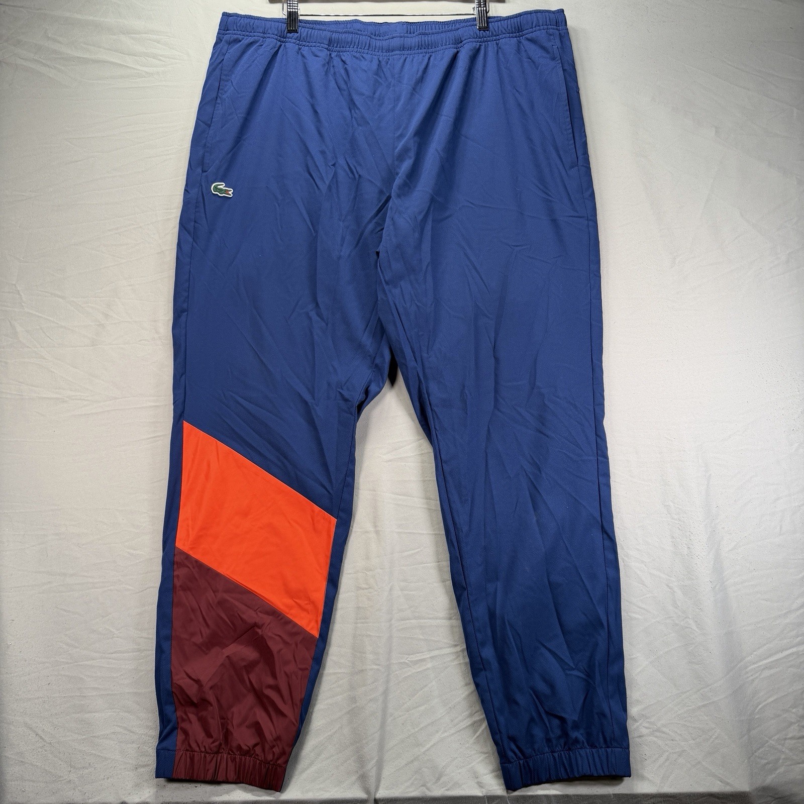 Lacoste Sport Track Pants Mens 8 3XL Blue Tech Stretch Active Jogger Running