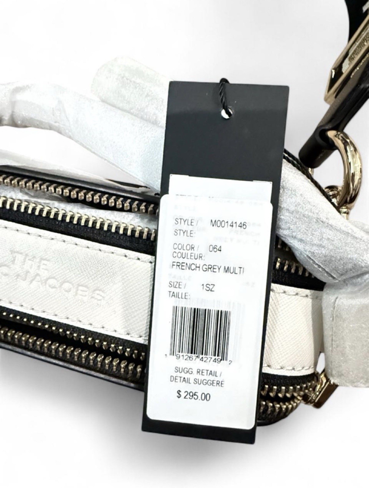 Marc Jacobs Snapshot Crossbody French Grey Multi M0014146 NWT Dust Bag $295