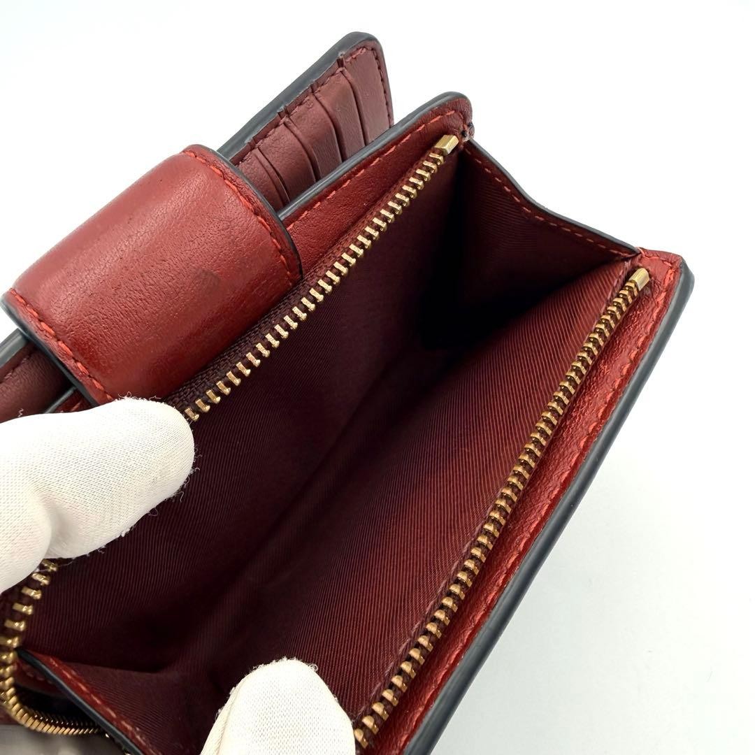 COACH Two-Fold Wallet Zip Wallet CM241 Cherry