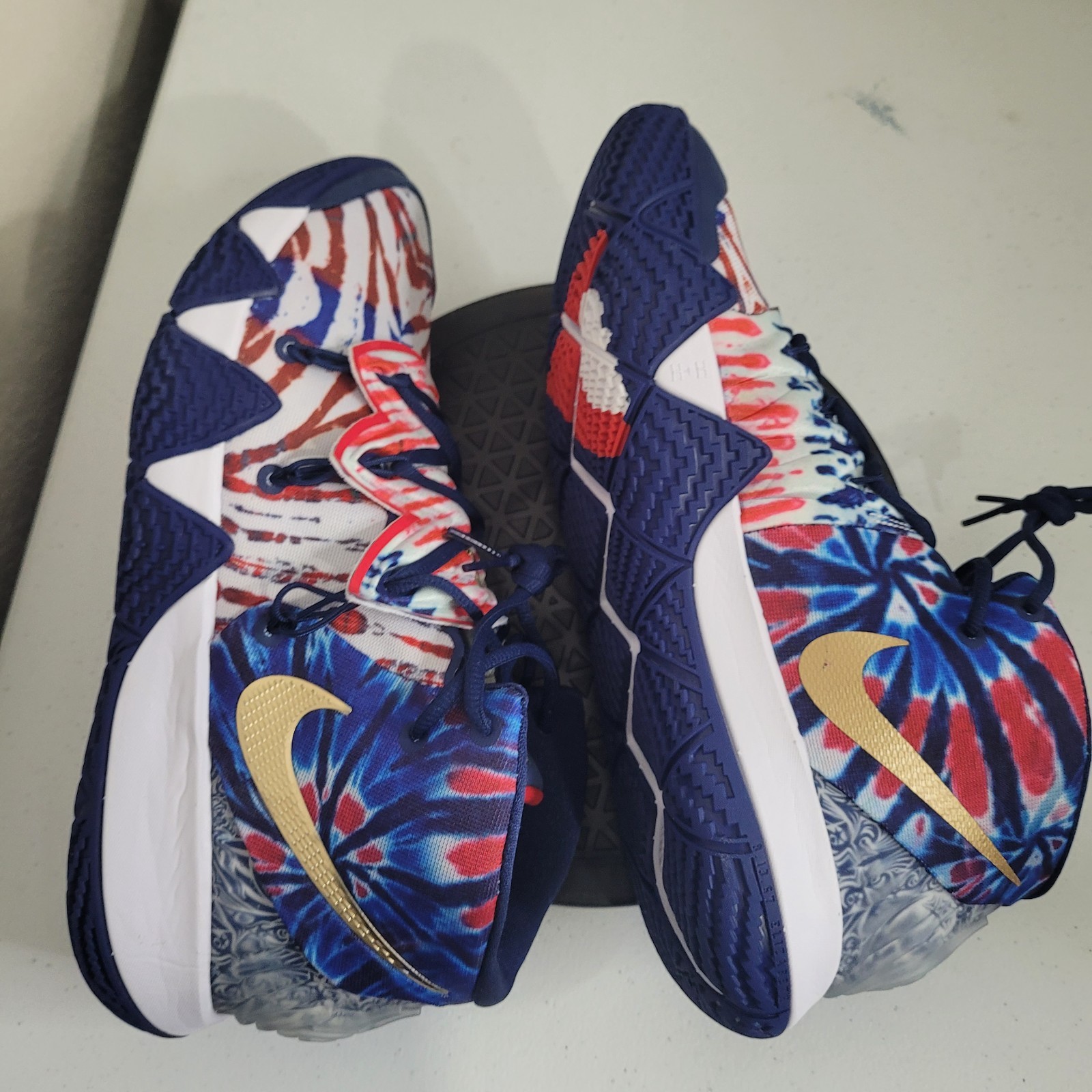 Nike Kybrid S2 CQ9323-400 Irving “Tie Dye USA” Red Blue White 2020 Men Size 11