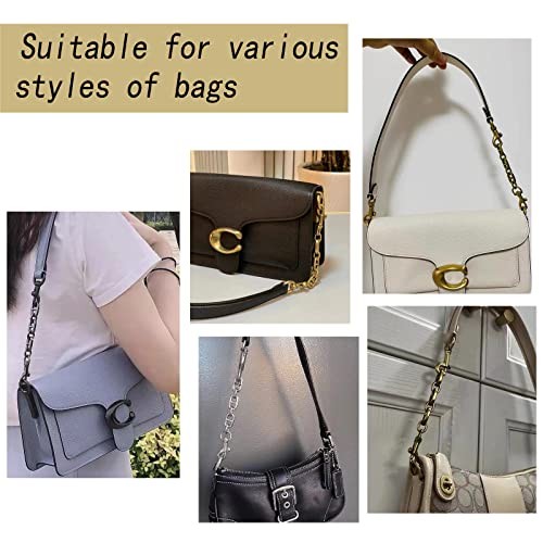 Purse Strap Extender 2Pcs 4.7 Inch Bag Extender Chain for 2 Pieces Silver