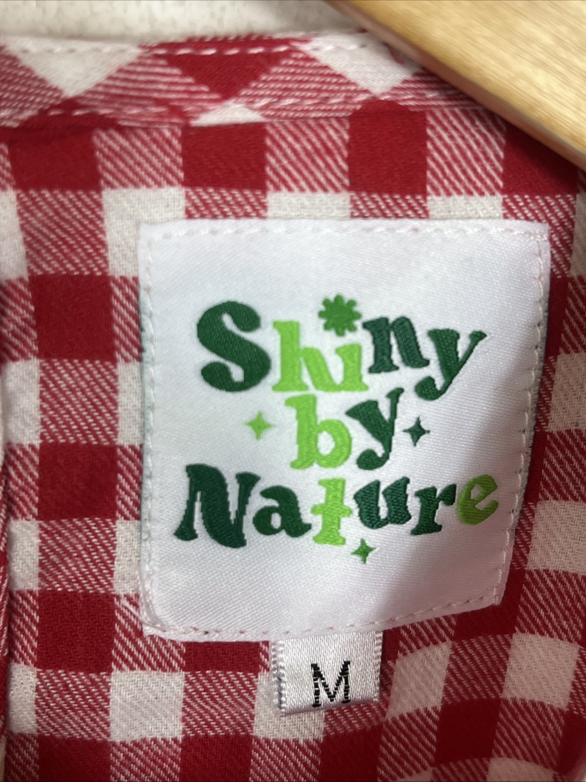Shiny By Nature Glad I “Found You” Gingham Dress Size M Red/White NWOT