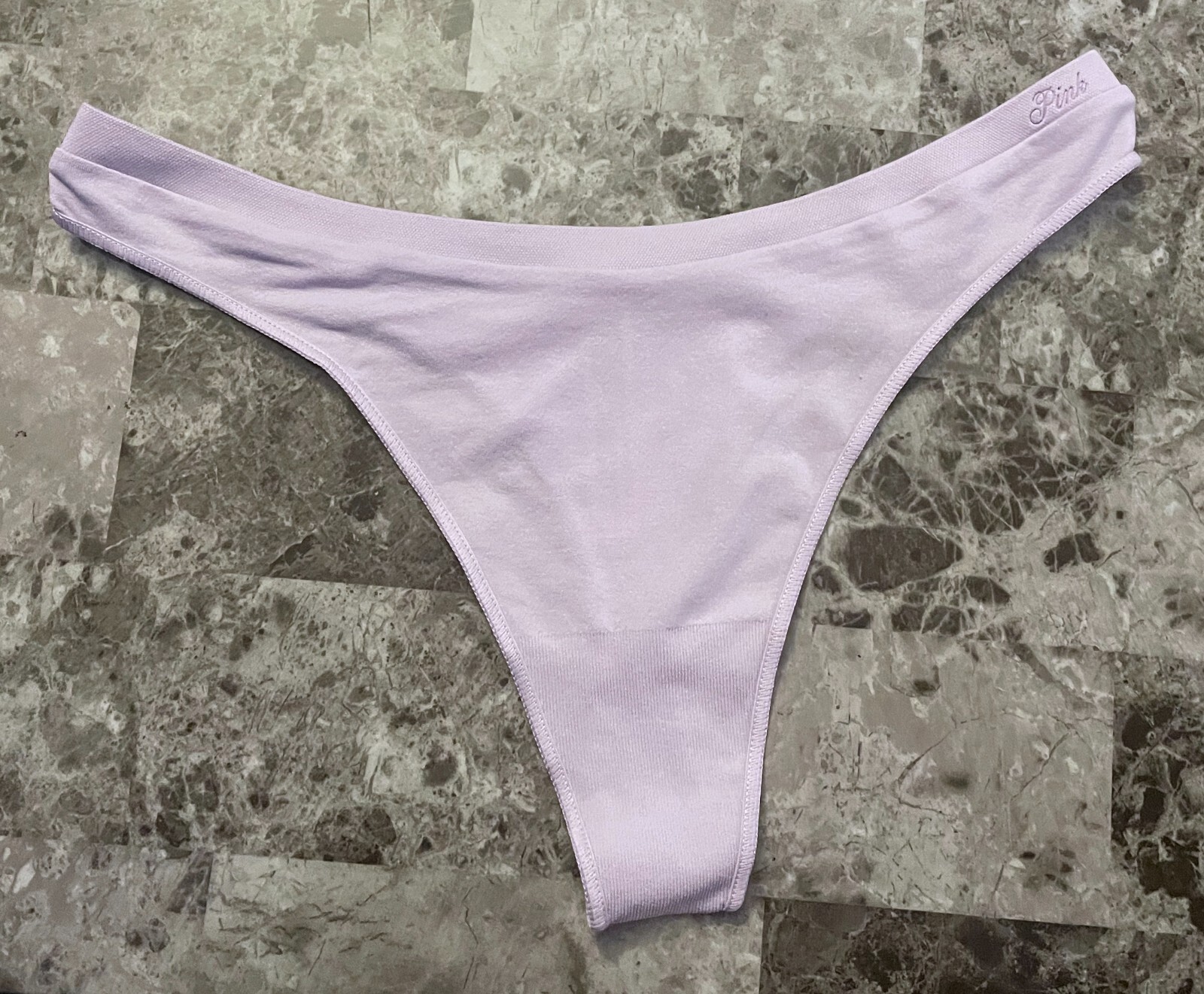 VICTORIA’S SECRET PINK LAVENDER PURPLE STRETCH SEAMLESS HIGH LEG THONG PANTIES