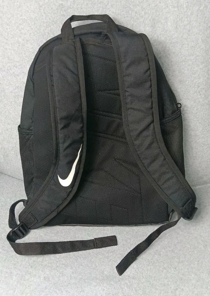 Nike Brasilia Backpack Black White Swoosh Medium 24L School Gym Bag Training