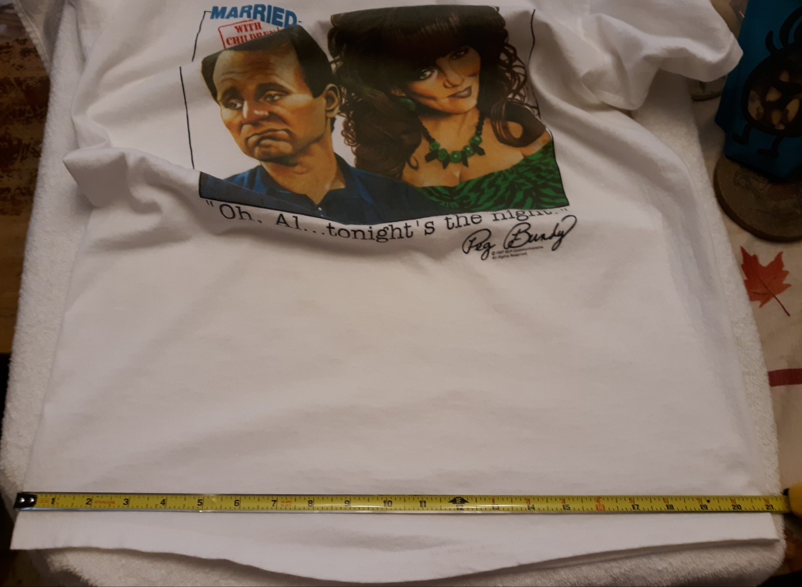 Vintage 1987 “Married with Children” Peggy & Al Bundy TV Sitcom Graphic Shirt L