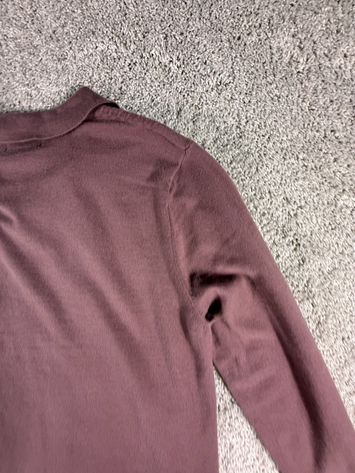 NWT Goodfellow Men’s Long Sleeve Sweater Polo Mulberry Size Large