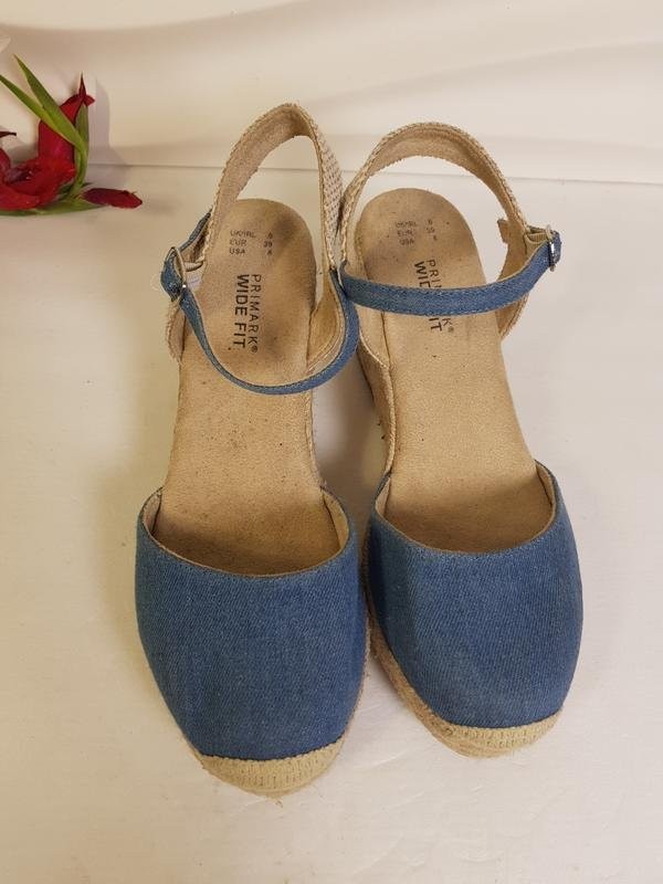 women primark heels blue textile 39