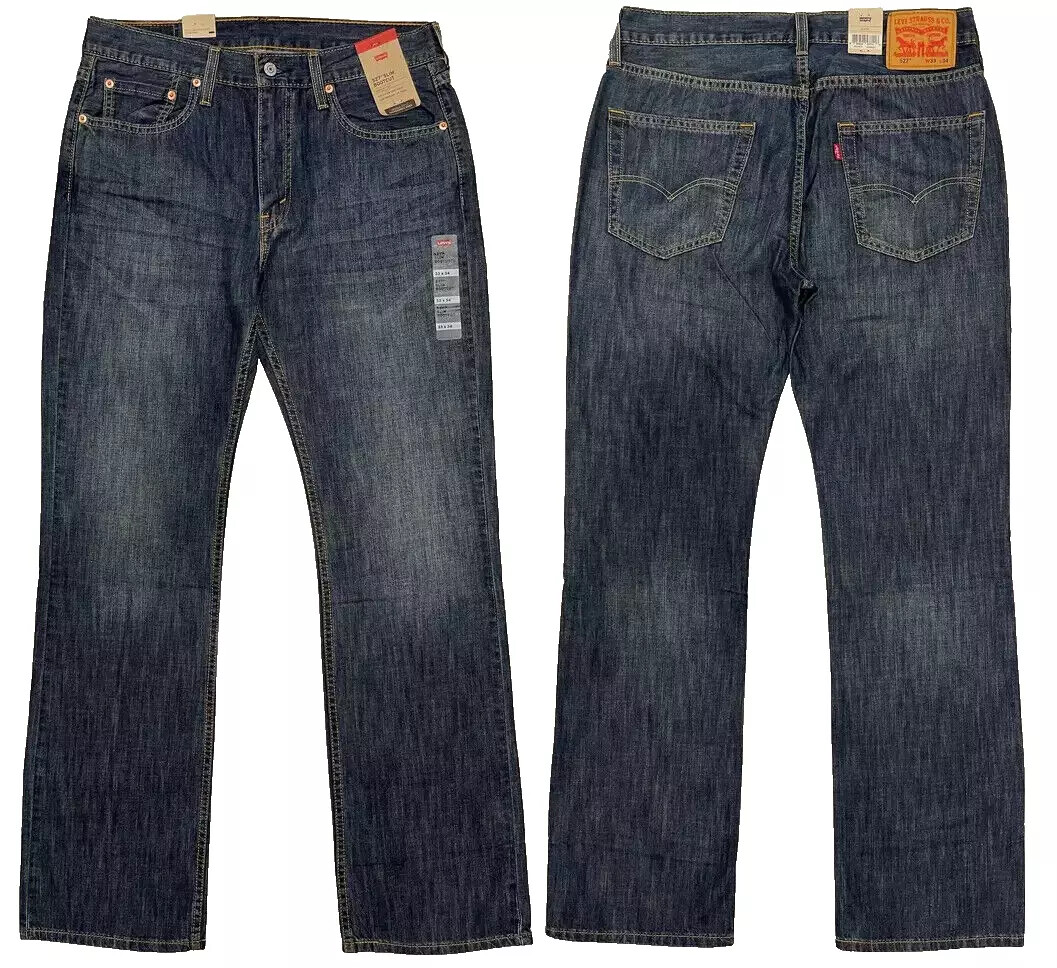 Levi’s 527 Slim Bootcut Mens Jeans Dark Blue Sizes: 32,33,34,36,38 Levi #0239