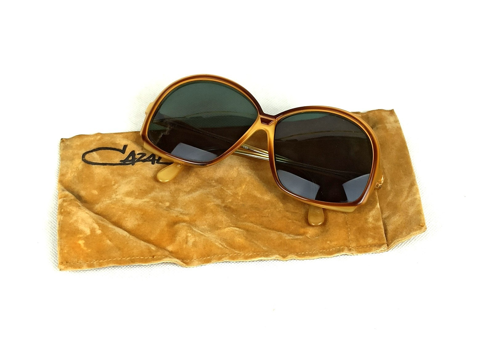 HIP-HOP CAZAL SUNGLASSES WEST GERMANY VINTAGE MOD. 156 ACETATE W/T ORIGINAL CASE