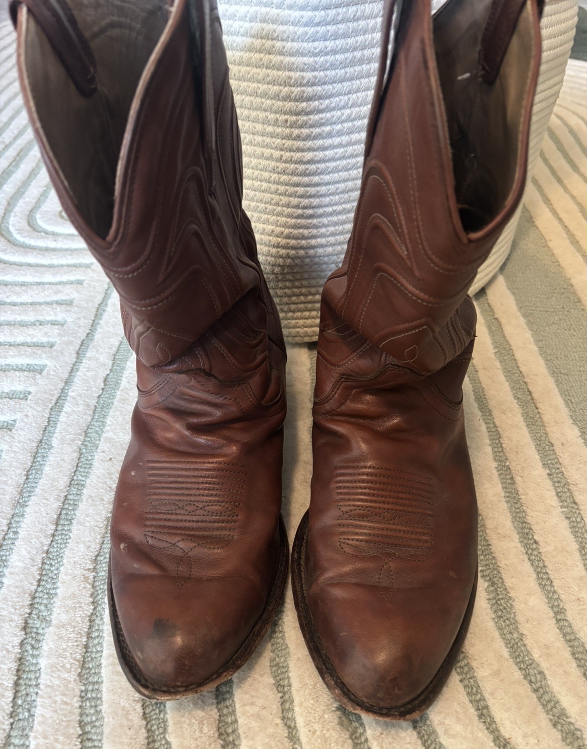 Tecovas THE CARTWRIGHT Cowboy Boot Men Sz 12 1/2 EE In Bourbon PRE-owned