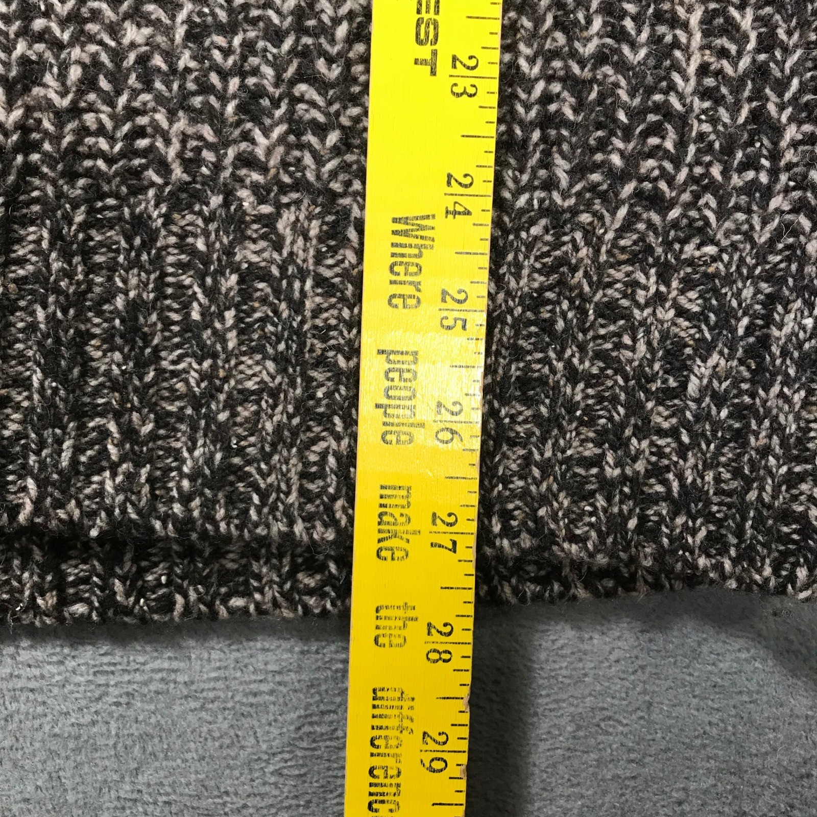 LL Bean Signature Shawl Collar Sweater Marled Brown LambsWool Mens M Fisherman