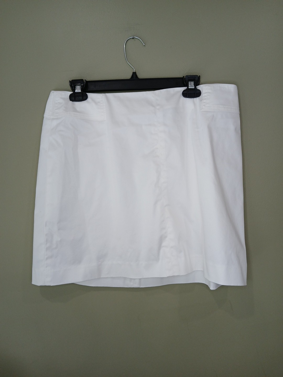 The Limited Stretch Size 14 White Cotton Skirt Straight Zipper Closure Classic