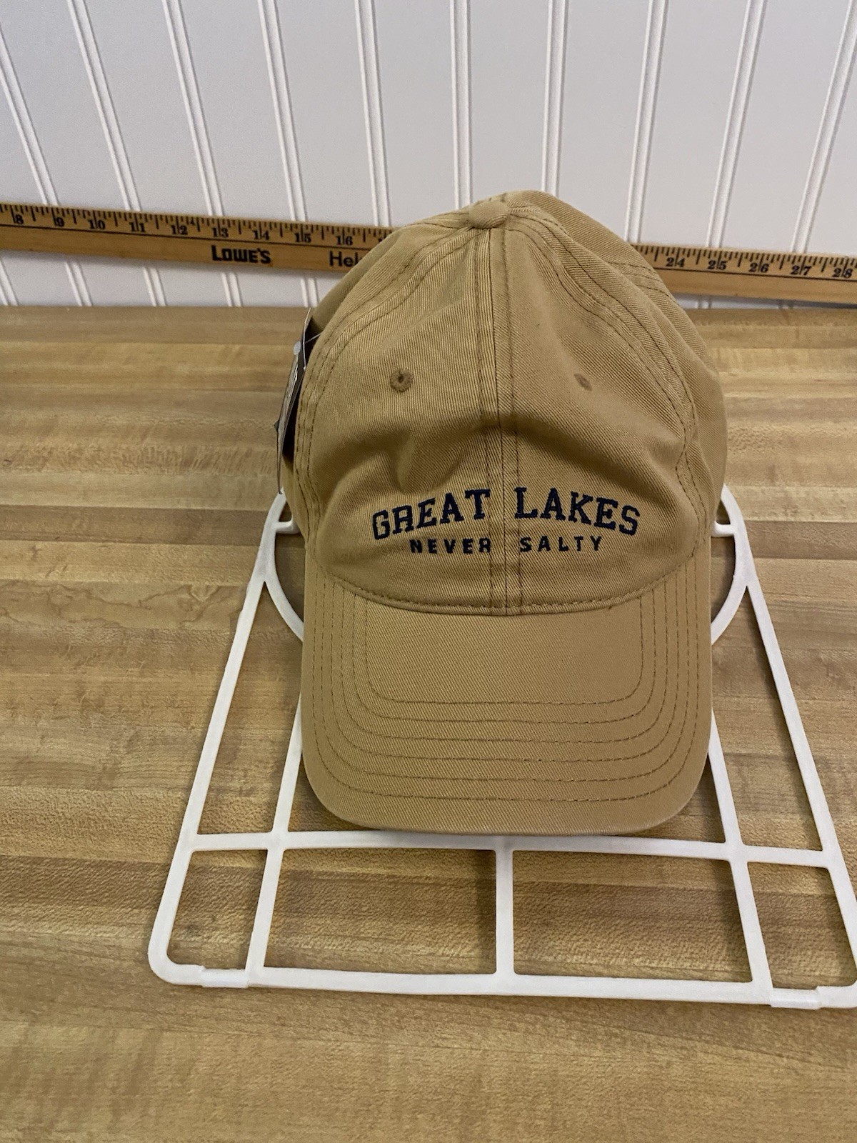 New With Tag Great Lakes Never Salty Hat/Cap One Size Adjustable Beige Color