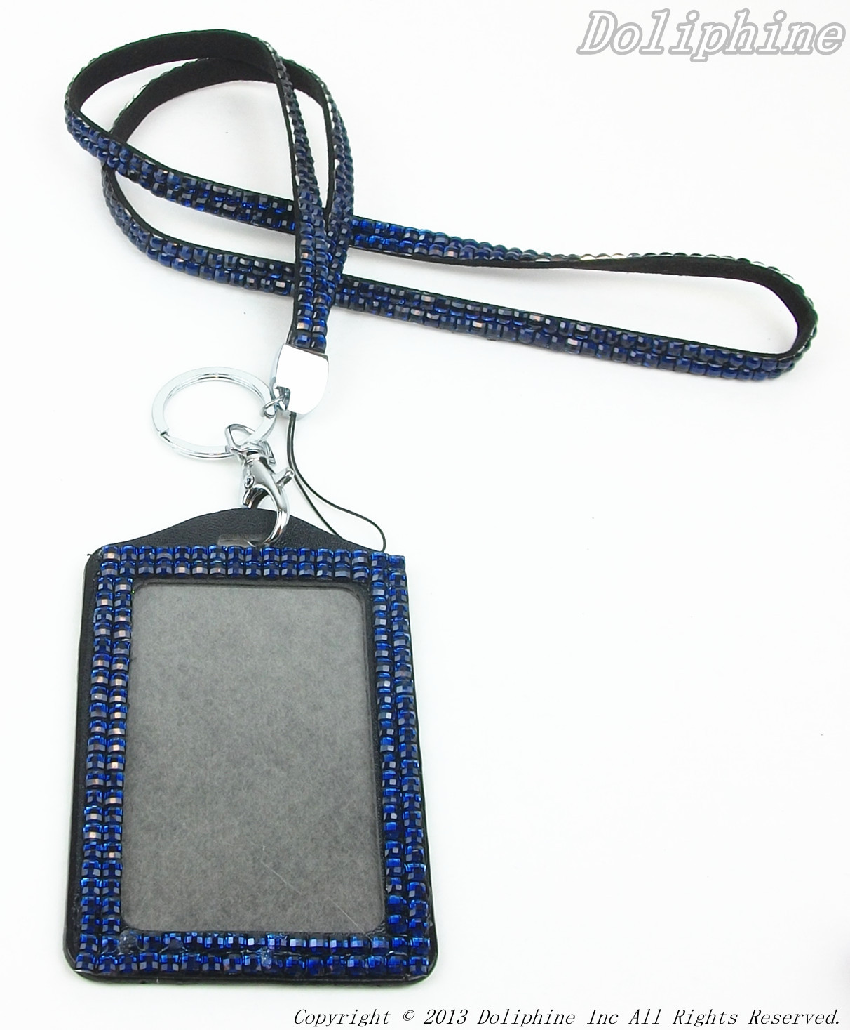 Wholesale Multi-Colored Rhinestone Neck Bling LANYARD with Vertical ID Badge