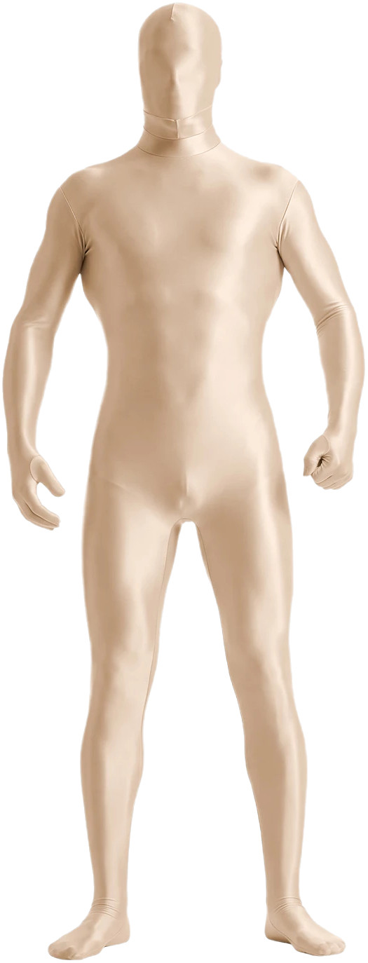 Men Satin Glossy Tracksuits One Piece Jumpsuits Cosplay Costume Zentai Bodysuits