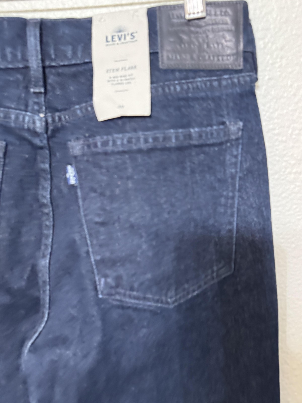 Levi’s Made & Crafted Jeans Womens 30 Indigo Stem Flare Woven Pockets Denim NEW
