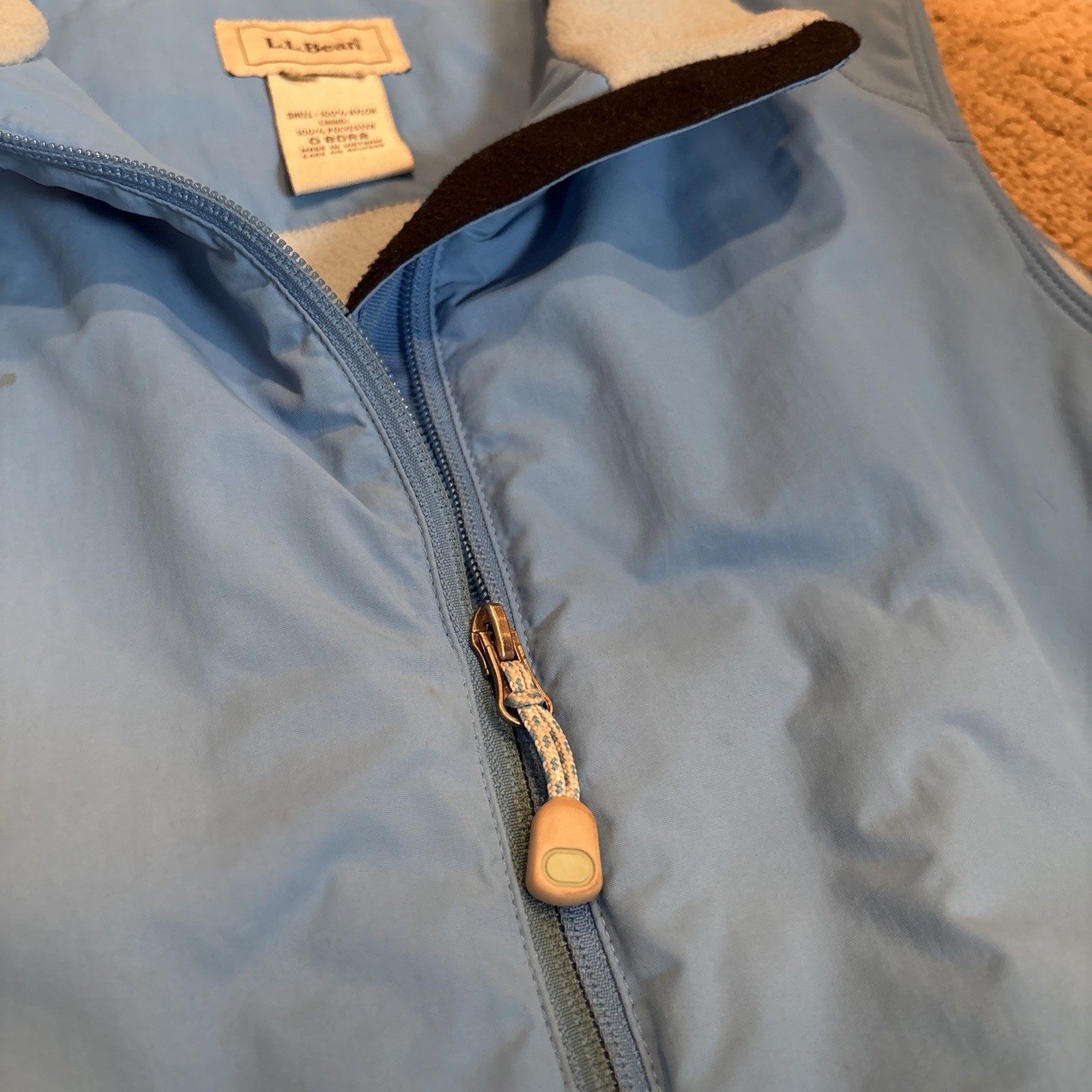 L.L. Bean Women’s Vintage 90’s Nylon Fleece Lined Vest, Size M