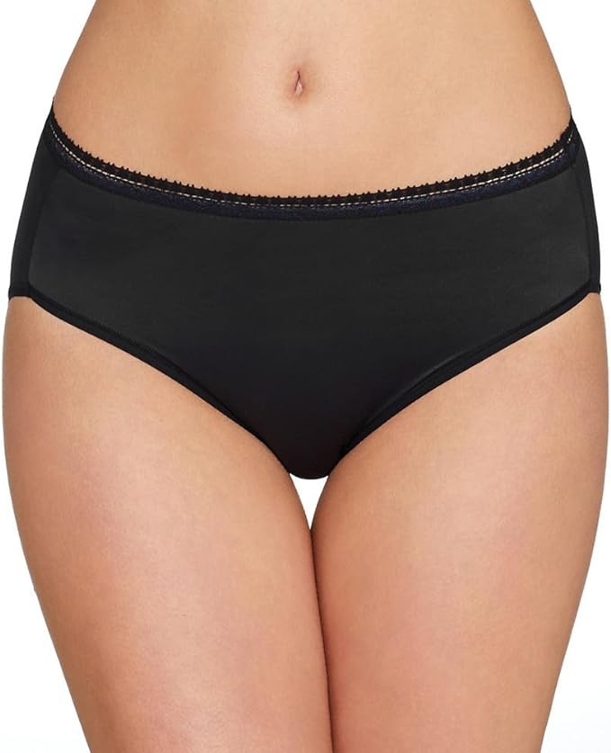 Wacoal Women’s Perfect Primer Hi Cut Brief Panty, Black, Small