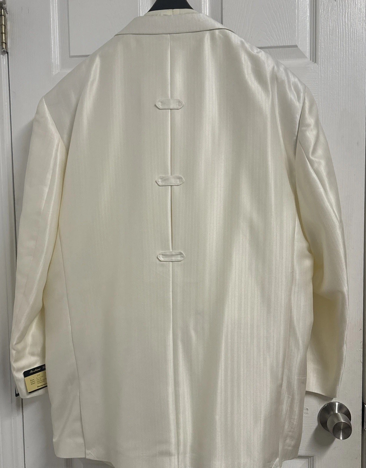 Fortino Landi 3PC Men’s Double Button Vested Fashion Zoot Suit Cream 54R/48W NWT