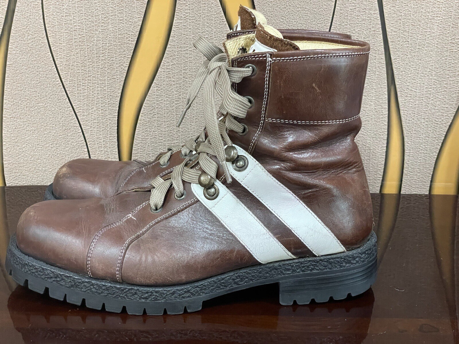 Cesare Paciotti Heroes Lace Up Leather Work Boots Mens Size 9 #A52