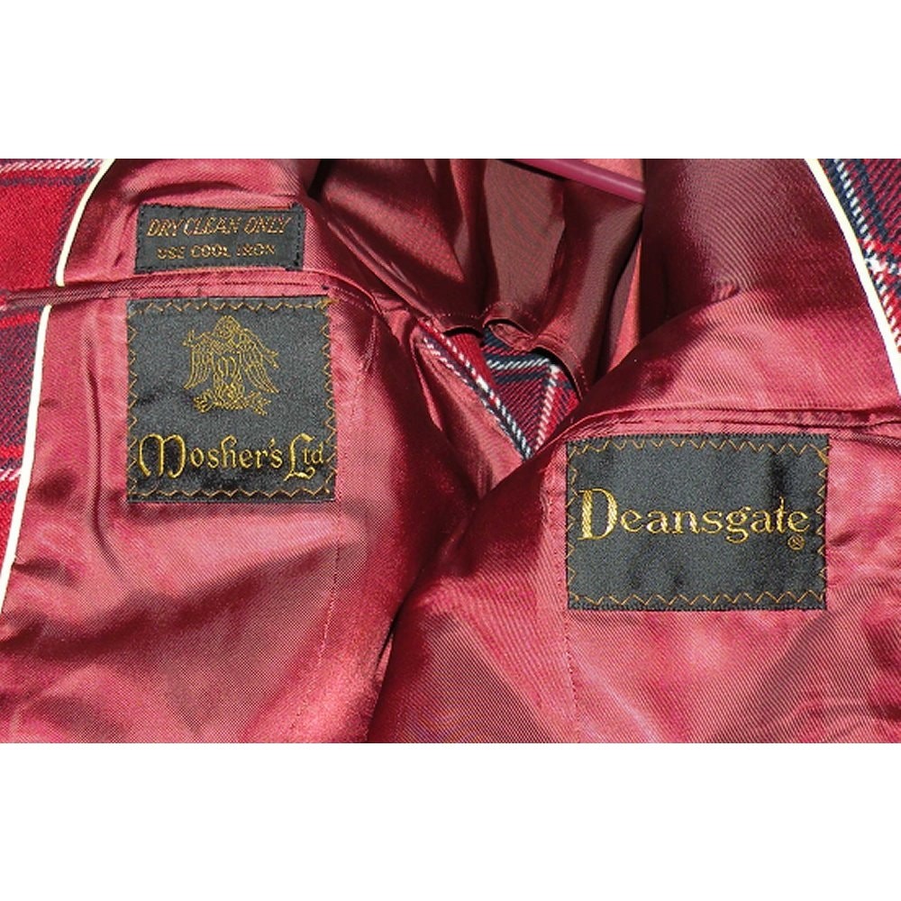 Vtg Mosher’s Ltd. Deansgate Men’s 42 Jacket Sport Coat Red Plaid Wool Blend