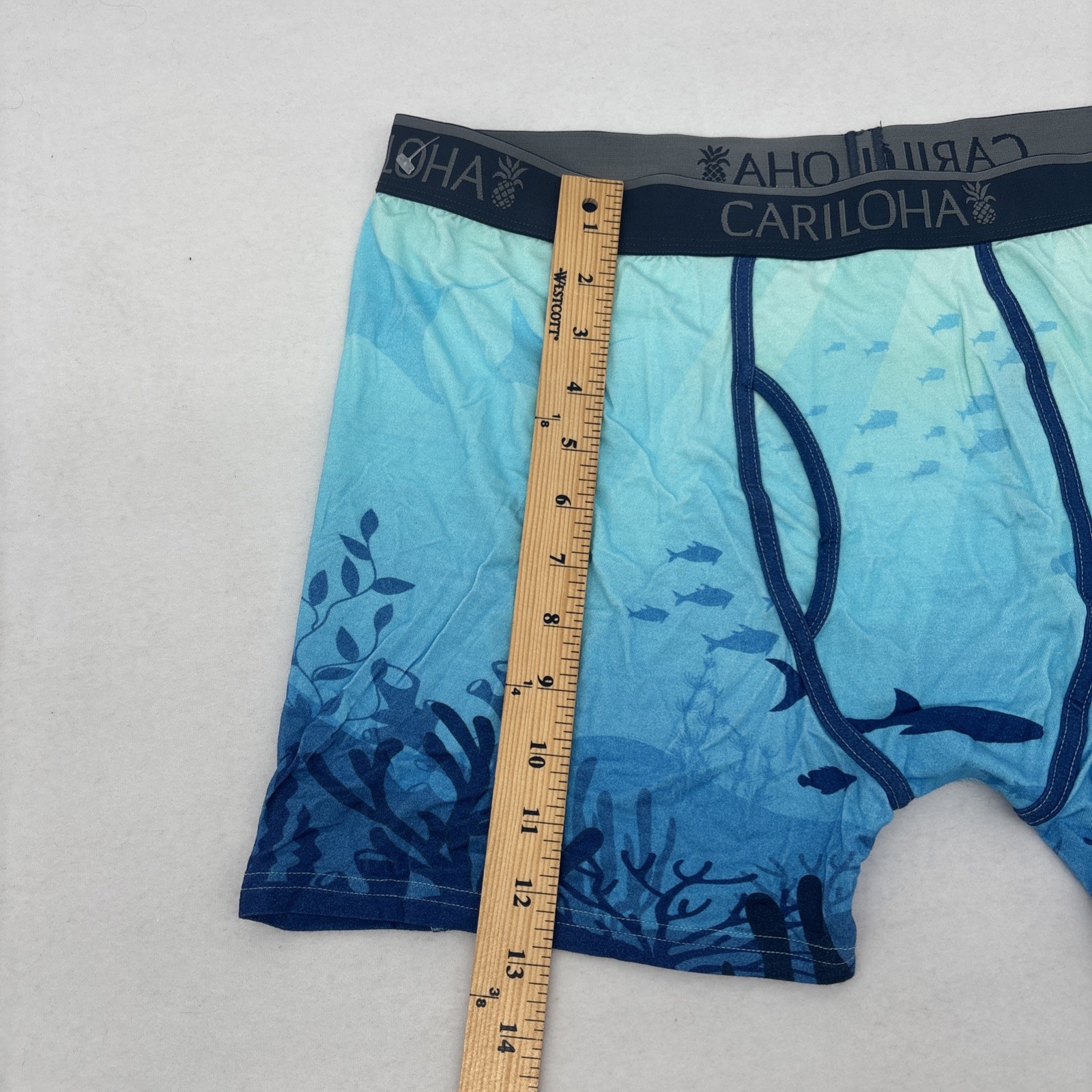 Cariloha Boxer Briefs Size XL Bamboo Blend ocean pattern flex waistband