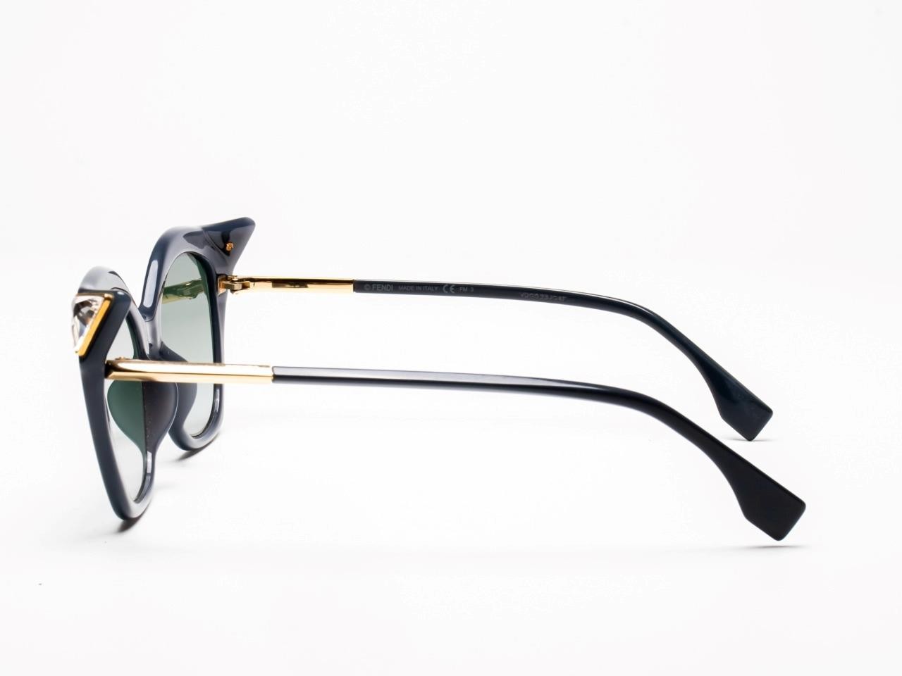 Fendi FF0357/G/S 0357/G/S Sunglasses Dark Grey 8079O Authentic 52mm