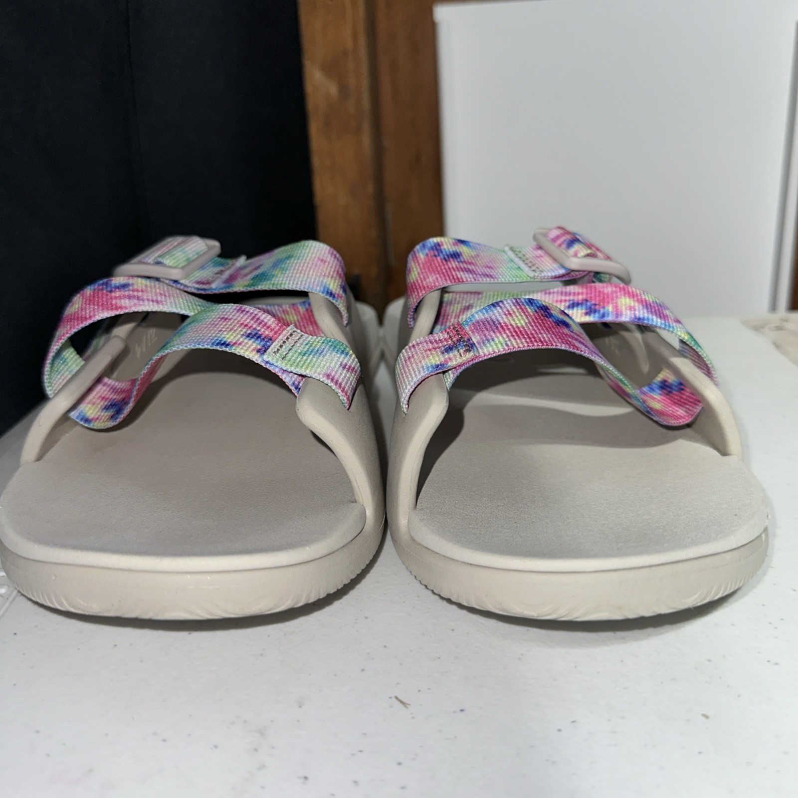 Chaco Chillos Adjustable Tie Dye Slide Sandals Women’s Size 12