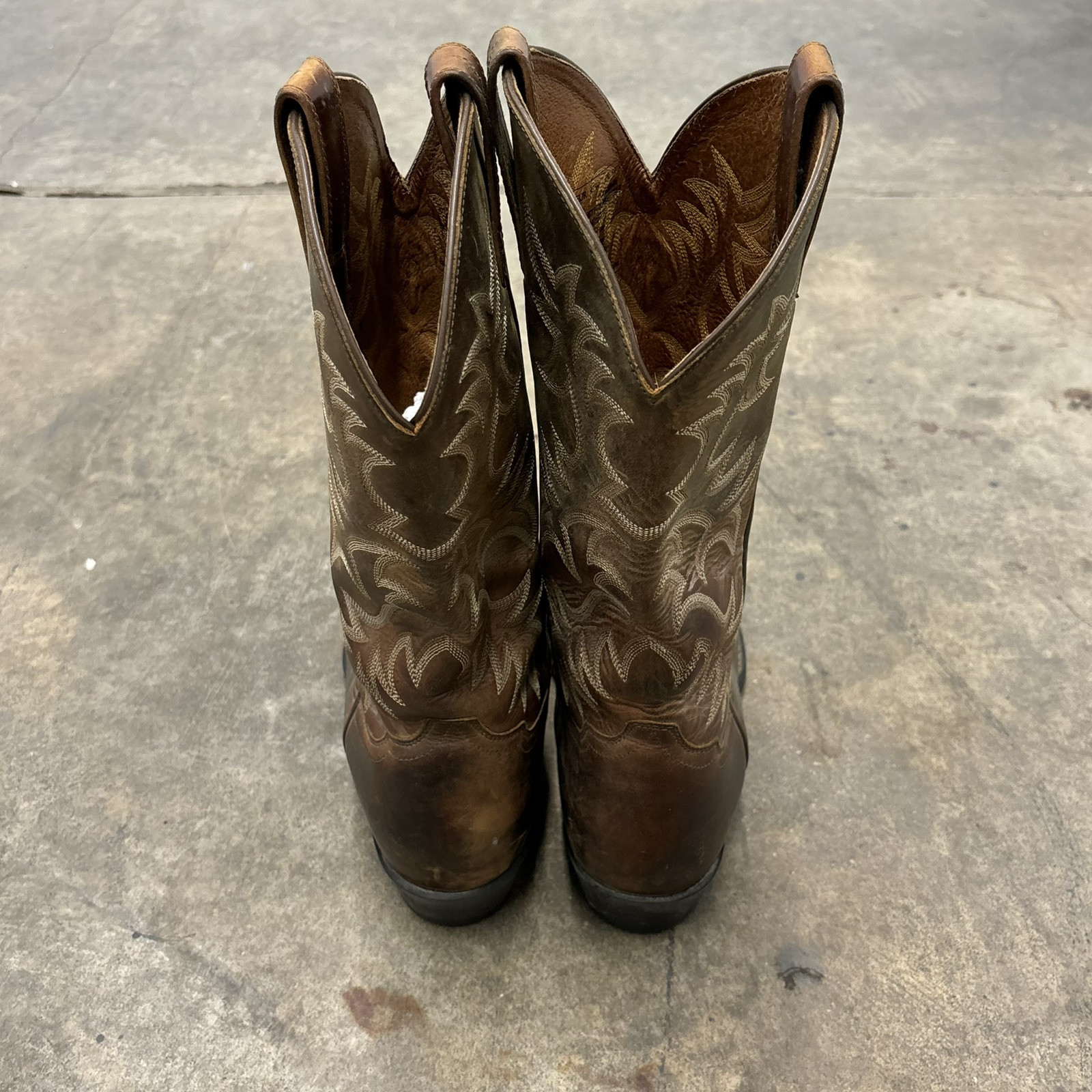 Ariat Heritage Style #34725 Brown Leather Western Cowboy Boots Mens Size 9EE