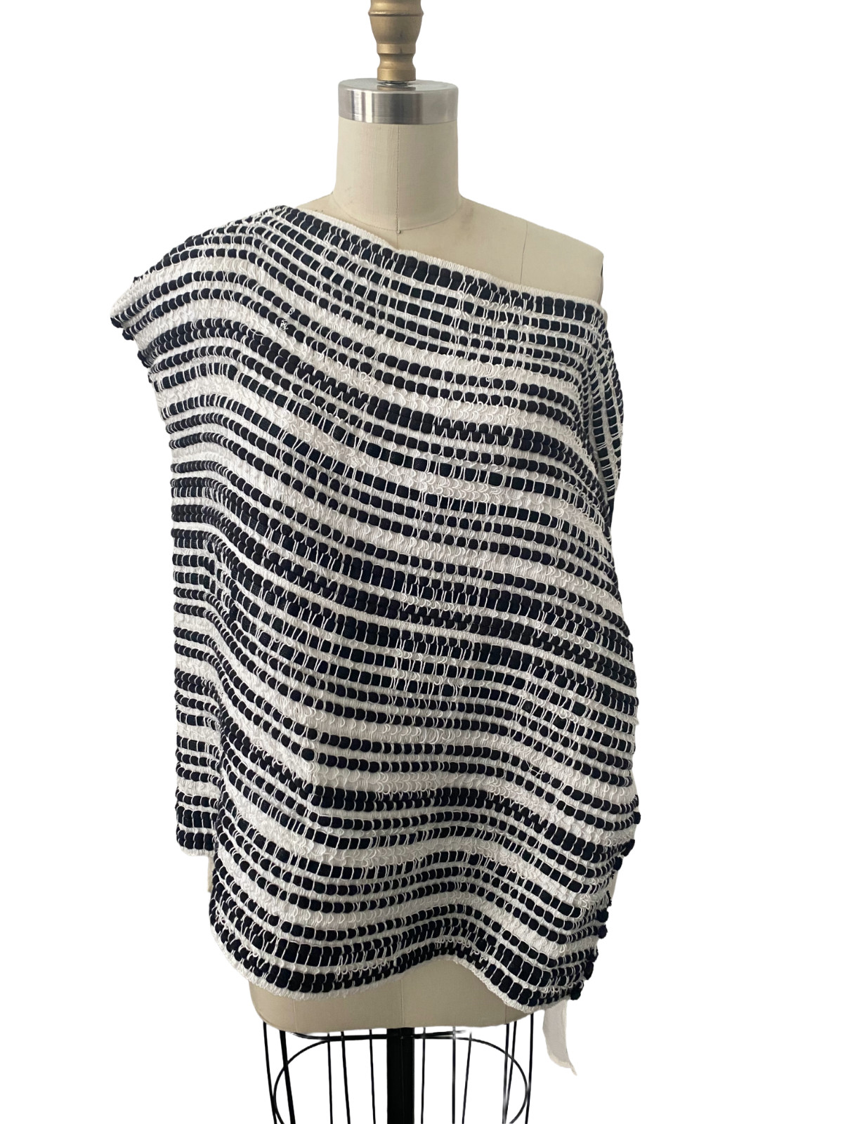 Pier Antonio Gaspari Italian Designer Plissé Tunic Top – Size 42 (US Size 6)