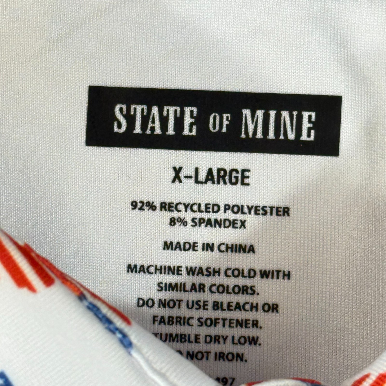 State Of Mine Texas Performance Golf Polo Shirt Mens XL White Short-Sleeve NWT