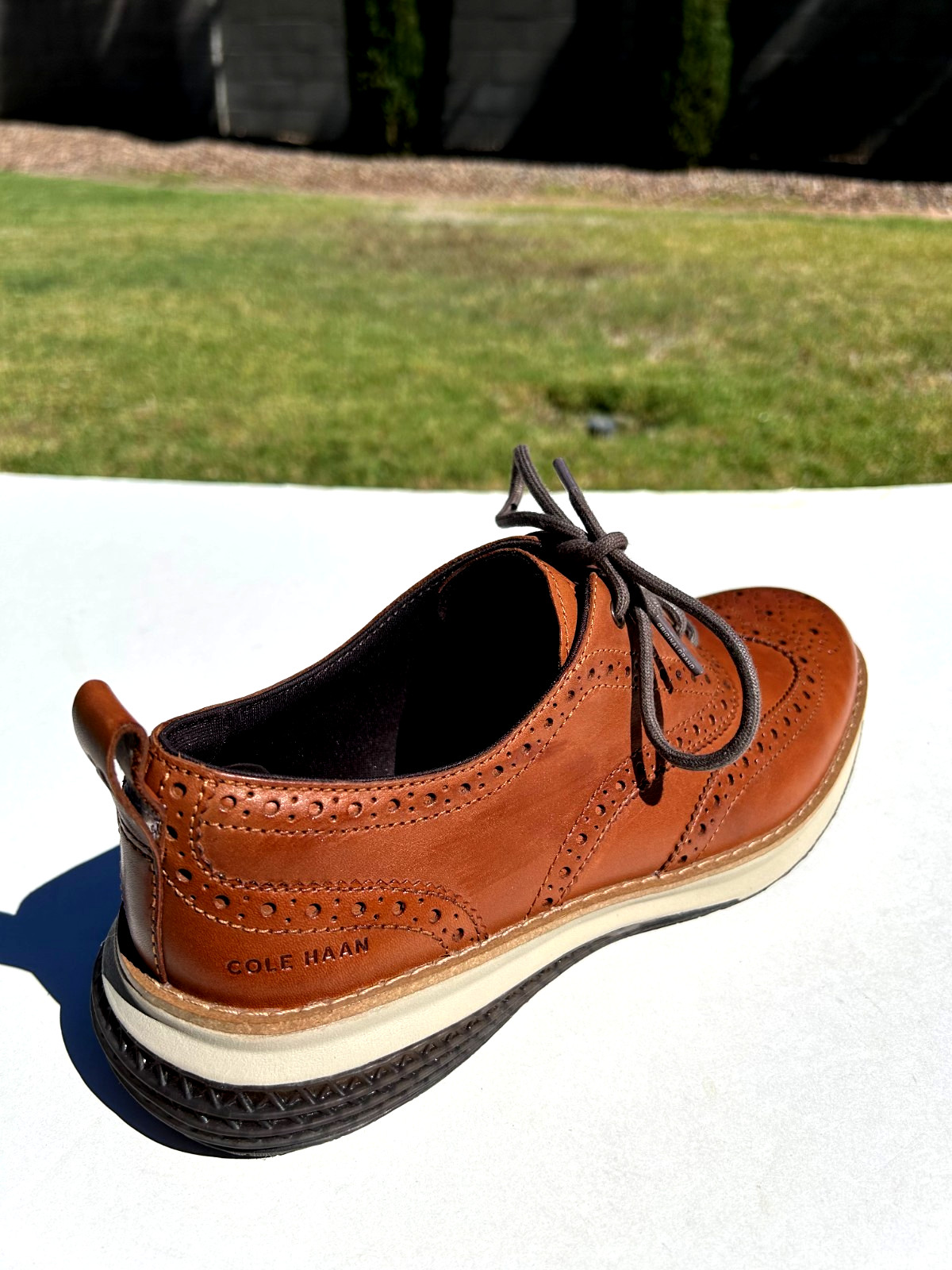 Cole Haan OriginalGrand Energyweave Wing Oxfords Shoes Sz 8 British Tan $180 NEW