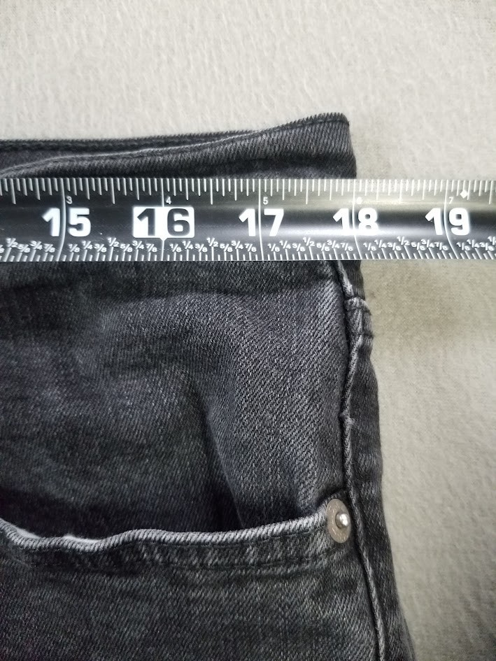 Levis 512 Jeans Men 36×29 Black Slim Tapered Fade Stretch Denim Dark Stonewash