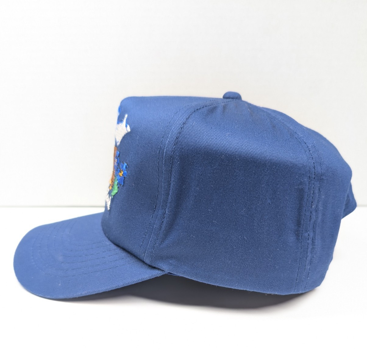 Switzerland Blue Embroidered Cow Alps Souvenir Snapback Hat Adjustable Cotton