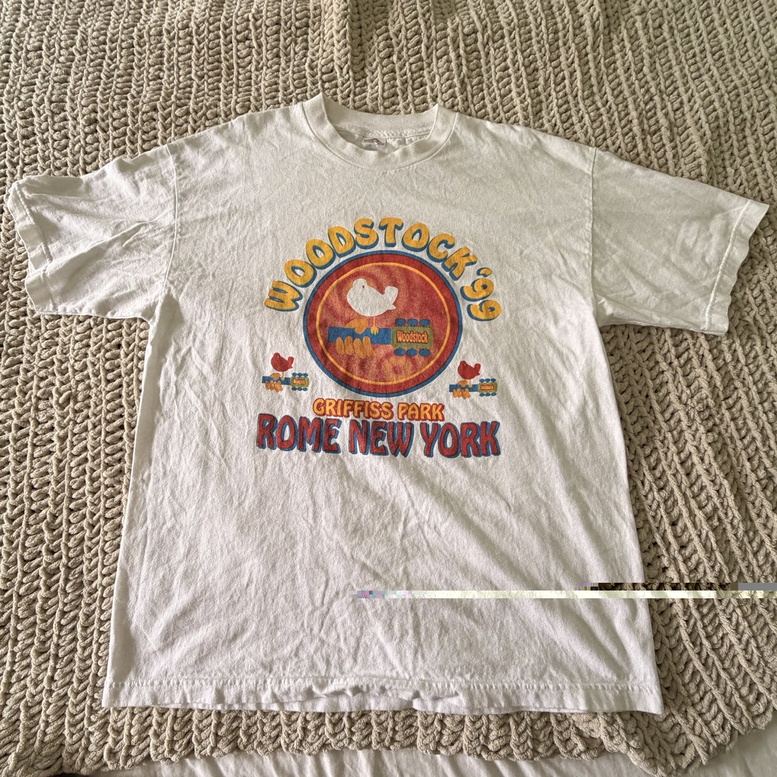 VINTAGE WOODSTOck 1999 99 T SHIRT XL Metallica Korn Limp Bizkit Creed Slipknot