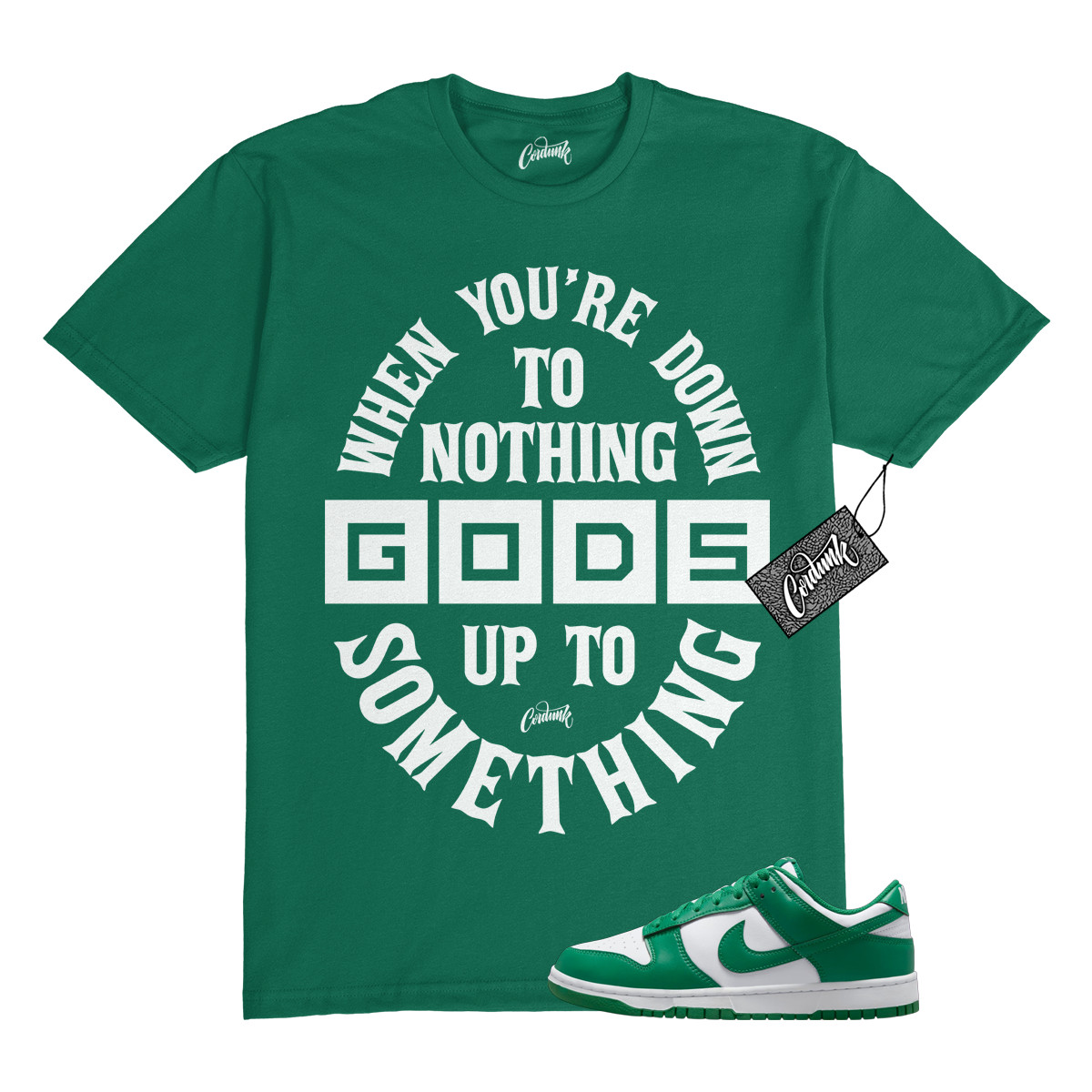 Dunk Malachite Green White Low T Shirt Match DTN