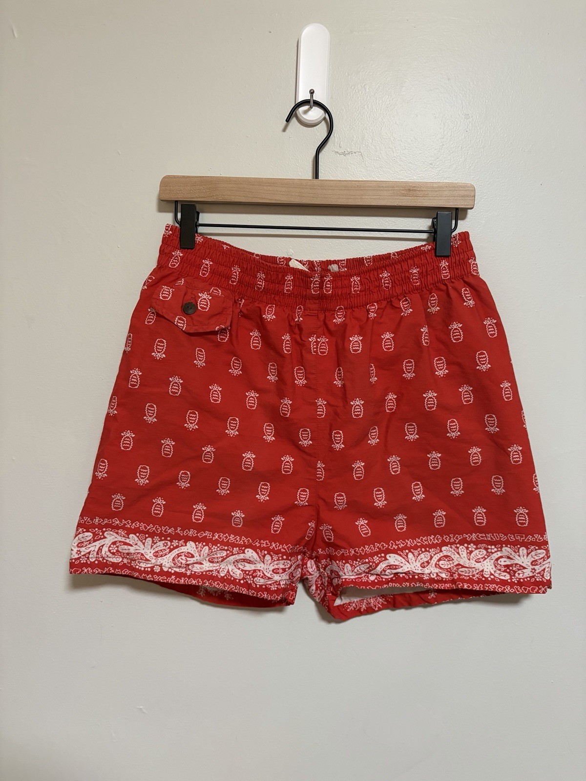 Vintage 1950s Cotton Swim Shorts Men’s Vintage Atomic Geometric Medium