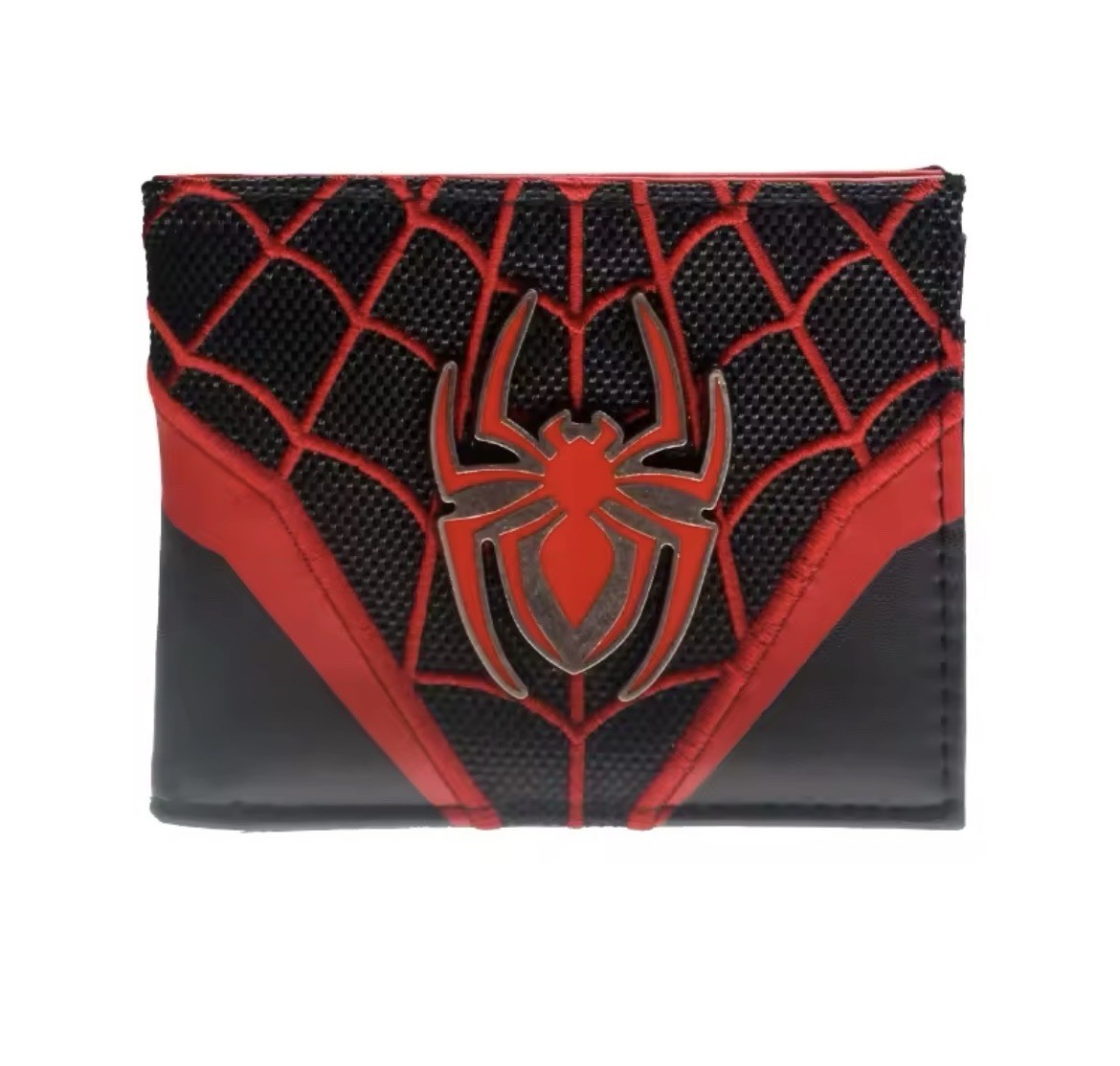 Spider-Man Web Metal Spider Logo Men’s Bifold Wallet