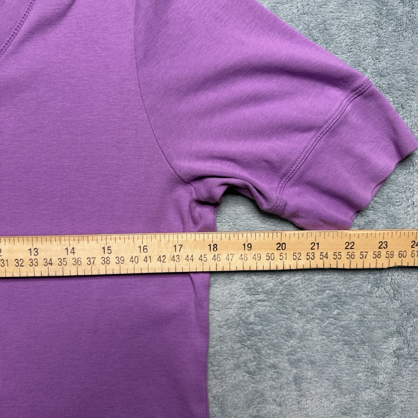 L.L.Bean Women’s Purple Solid Cotton Knit V-Neck Pullover T-Shirt M Reg
