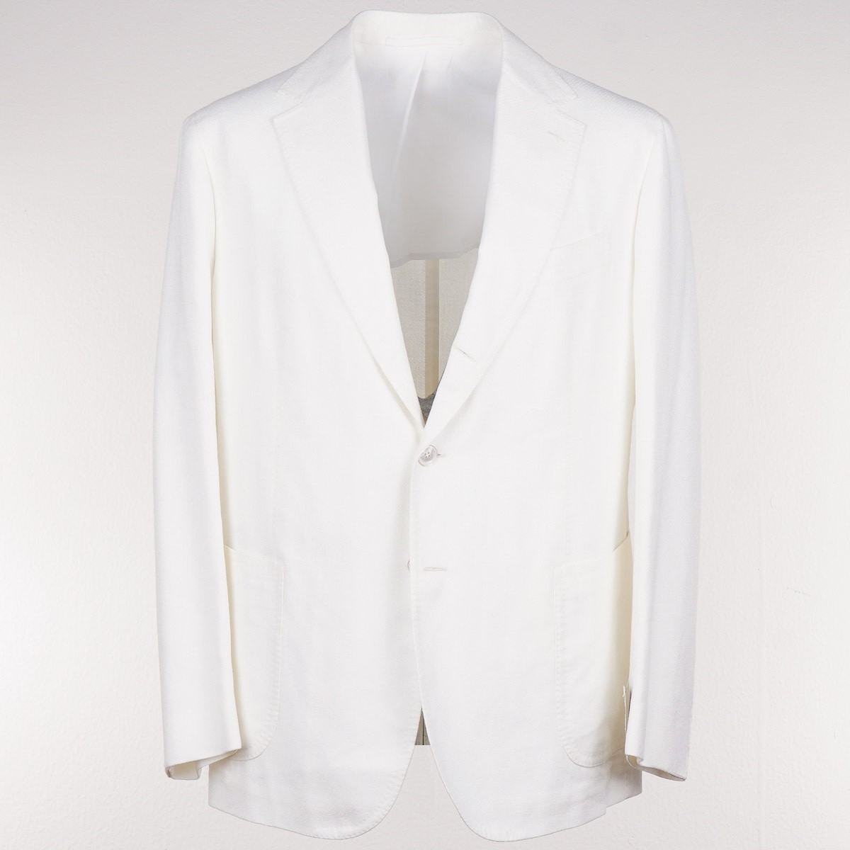 Stile Latino Napoli Slim-Fit Cream White Cotton-Linen Sport Coat 48R (Eu 58) NWT