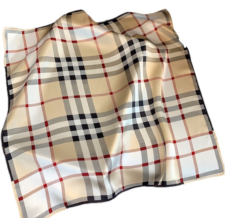 21″x21″Simple Square Print Pure Mulberry Satin Silk 12momme Scarf53X53cm6-2