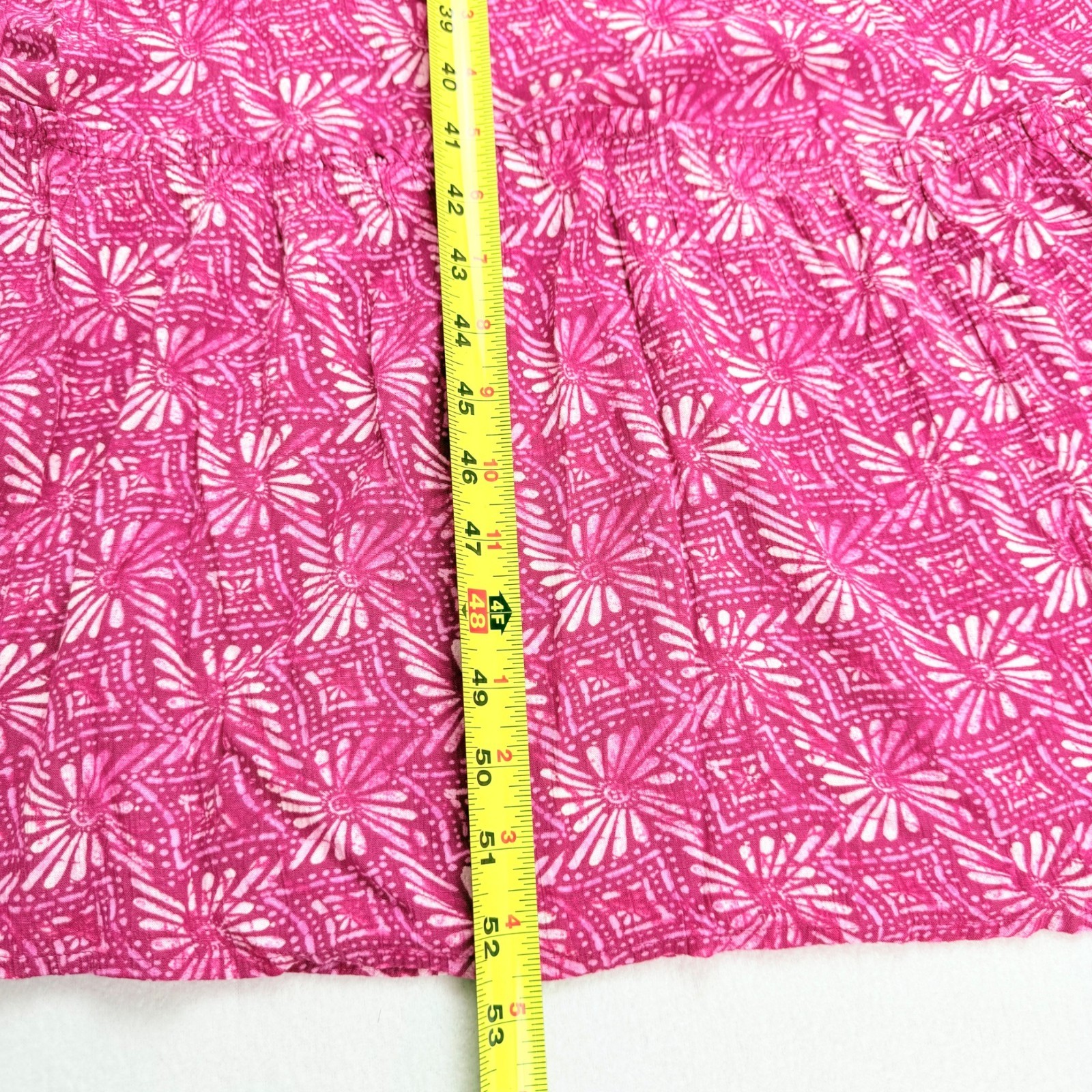Terra & Sky Pink Summer Maxi Dress Size 0X 14W Off Shoulder Batik Geometric NWT