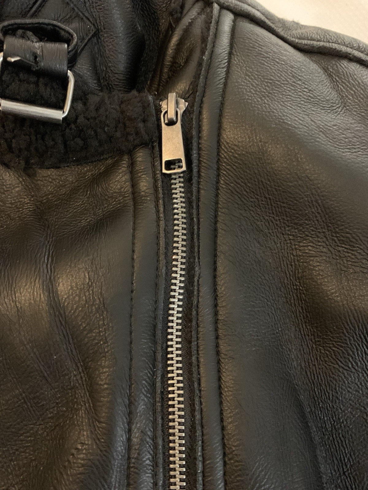 Black Rivet Faux Leather Moto Jacket Size L Lined Rock Punk Grunge Black