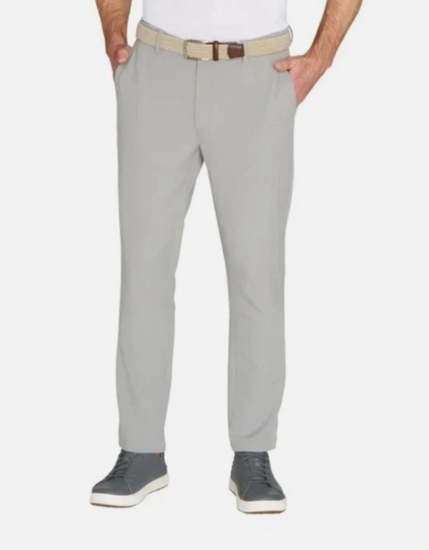 Greg Norman Men’s Textured Stretch Chino Pant Performance Golf Comfortable New