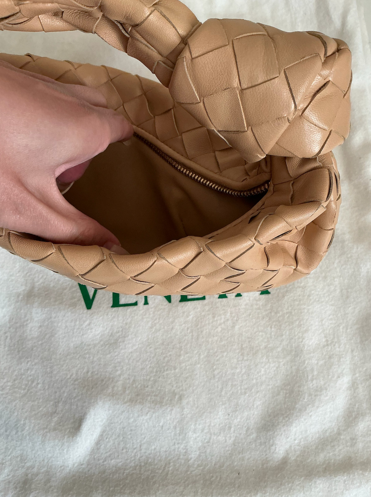 Bottega Veneta Beige Mini Jodie