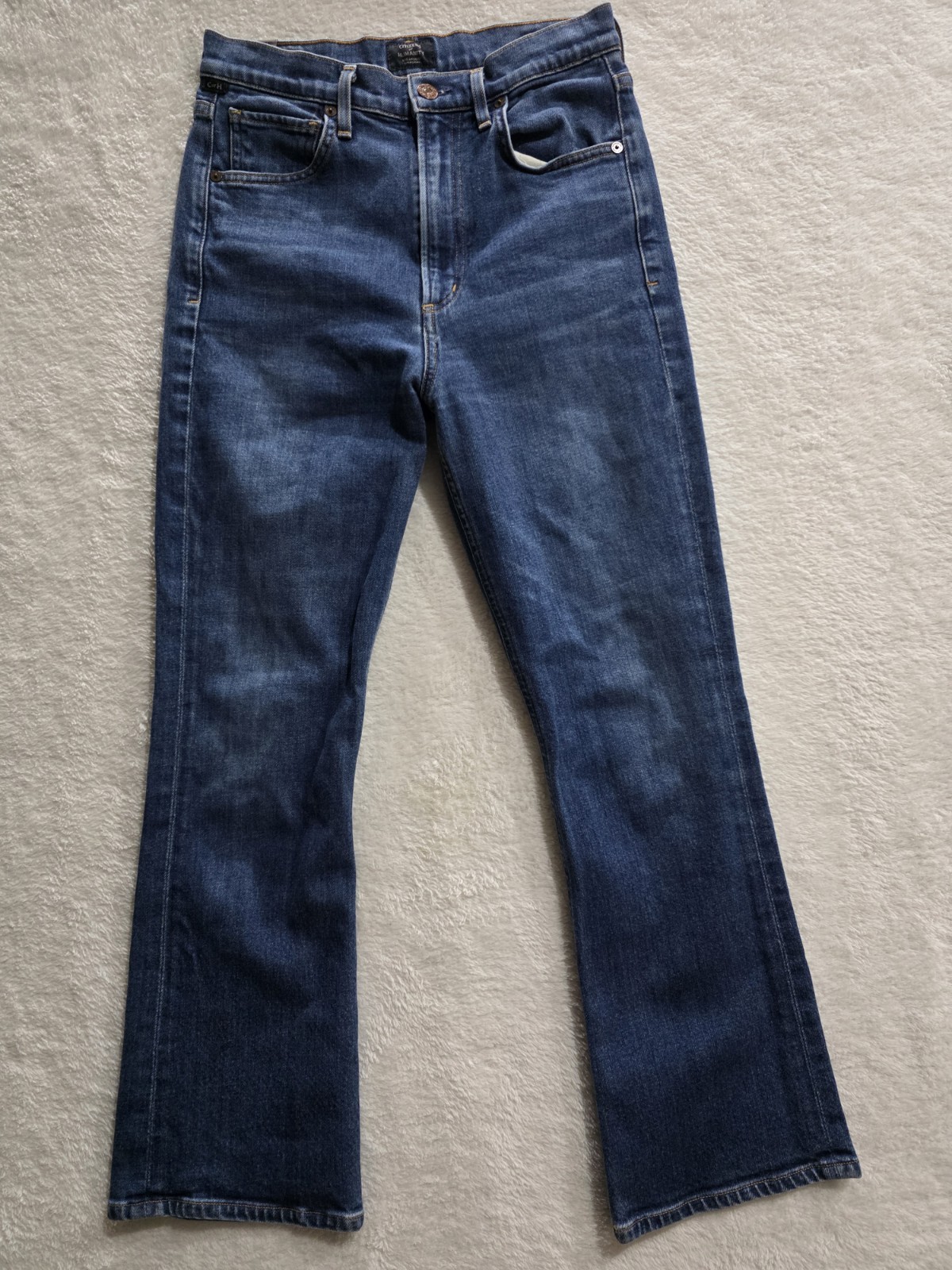 Citizens of Humanity Jeans Size 25 Estella Fray High Rise Ankle Flare Made USA