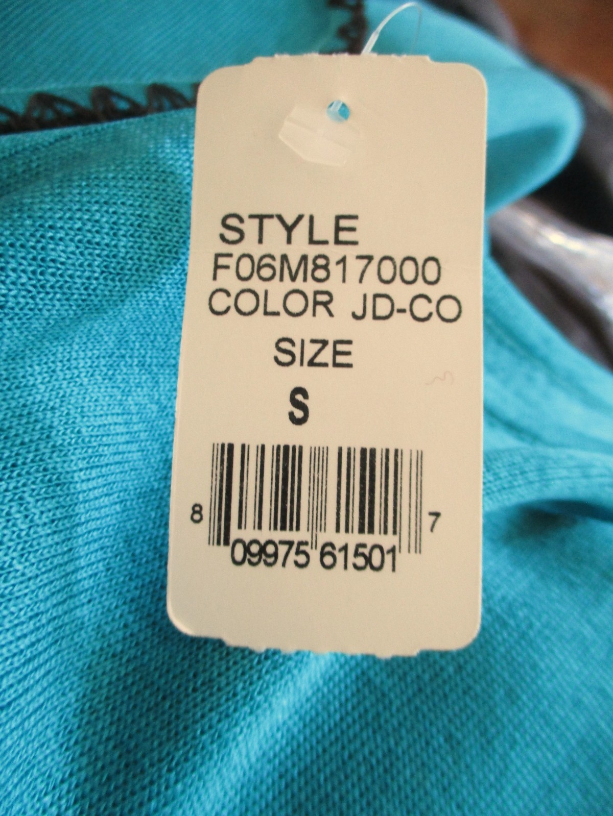 Ming Wang 2-Piece Twinset Turquoise Black Cardigan & Tank Knit S/M Women NWT