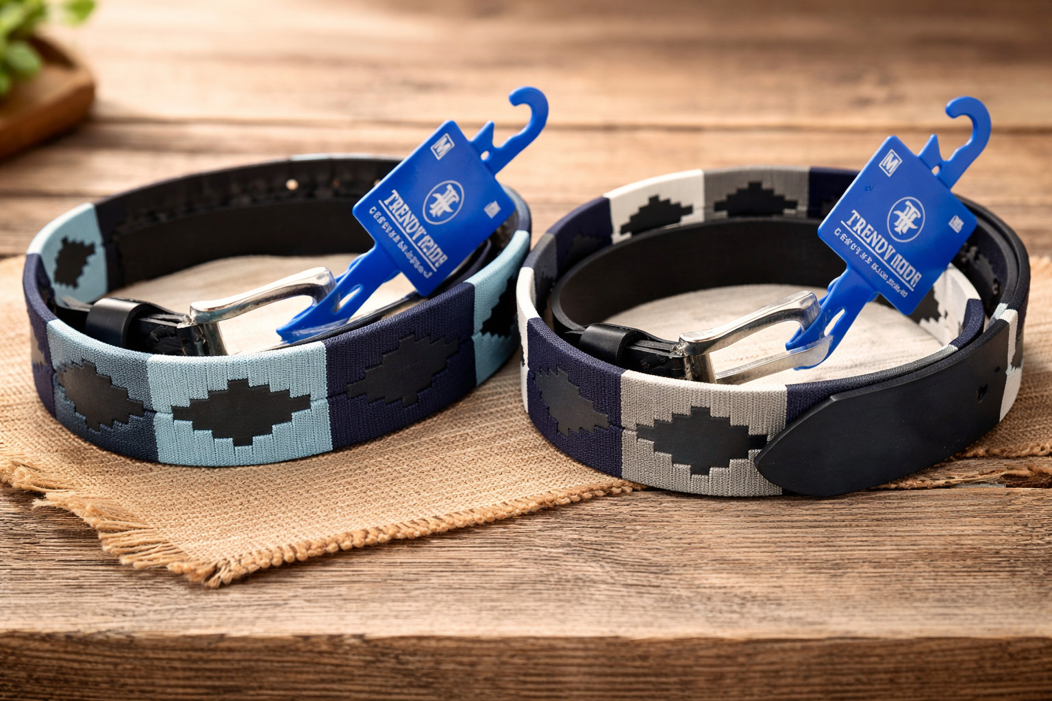 Hand Stitched Leather Polo Belt: Gaucho Style Embroidered Belt