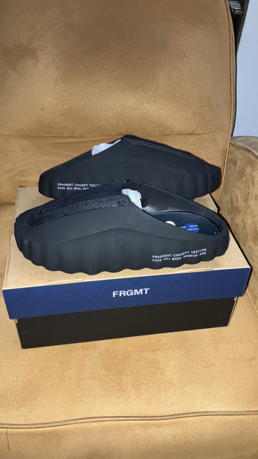 Nike Mind 001 Slide Black Fragment – Size 12- Shipped from USA – IN HAND!!